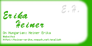 erika heiner business card